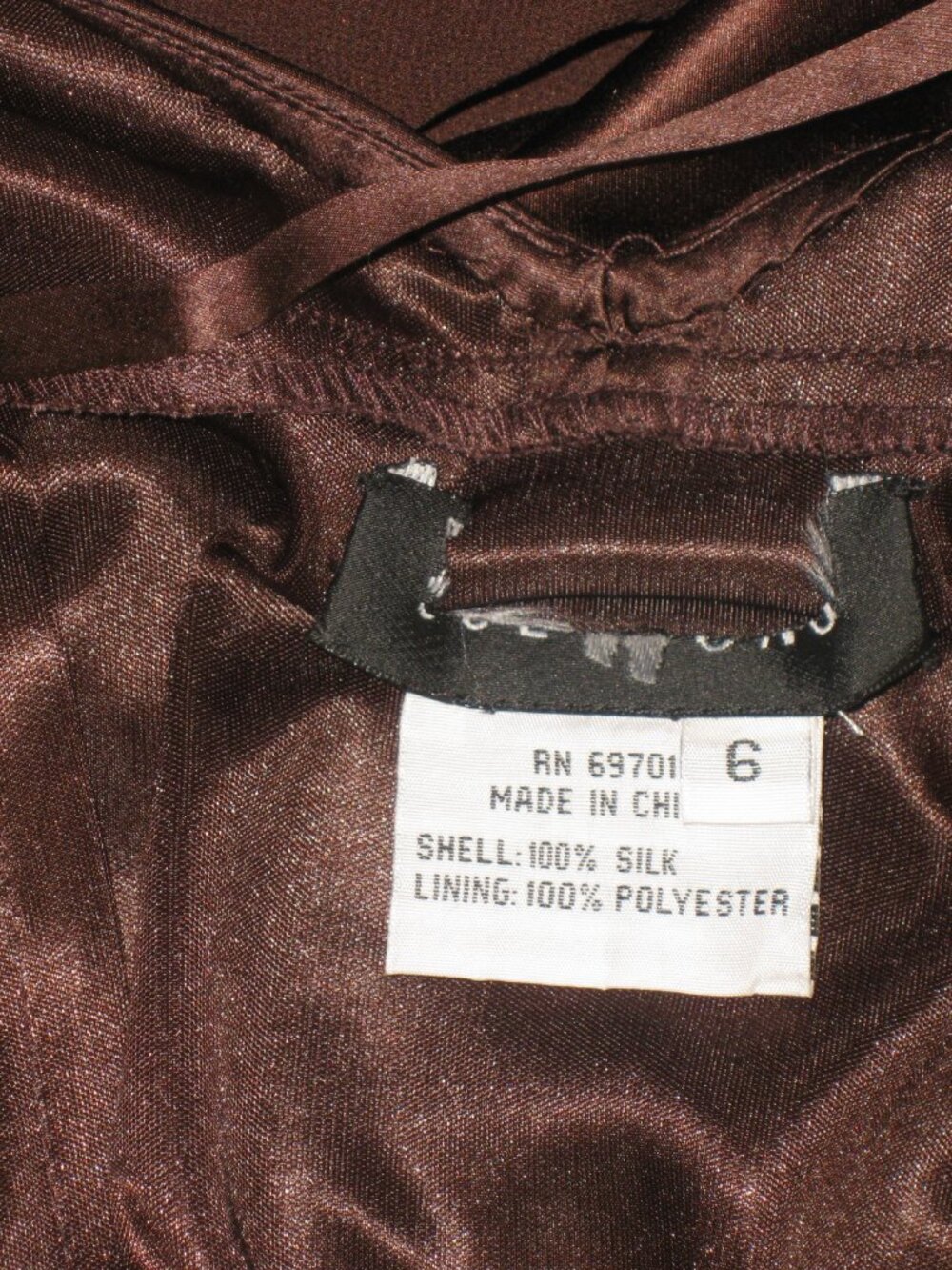 Sue Wong Dress Y2K Sexy Beaded 46 Flapper Coffee Brown Chocolate Midi SILK New - Picture 12 of 16